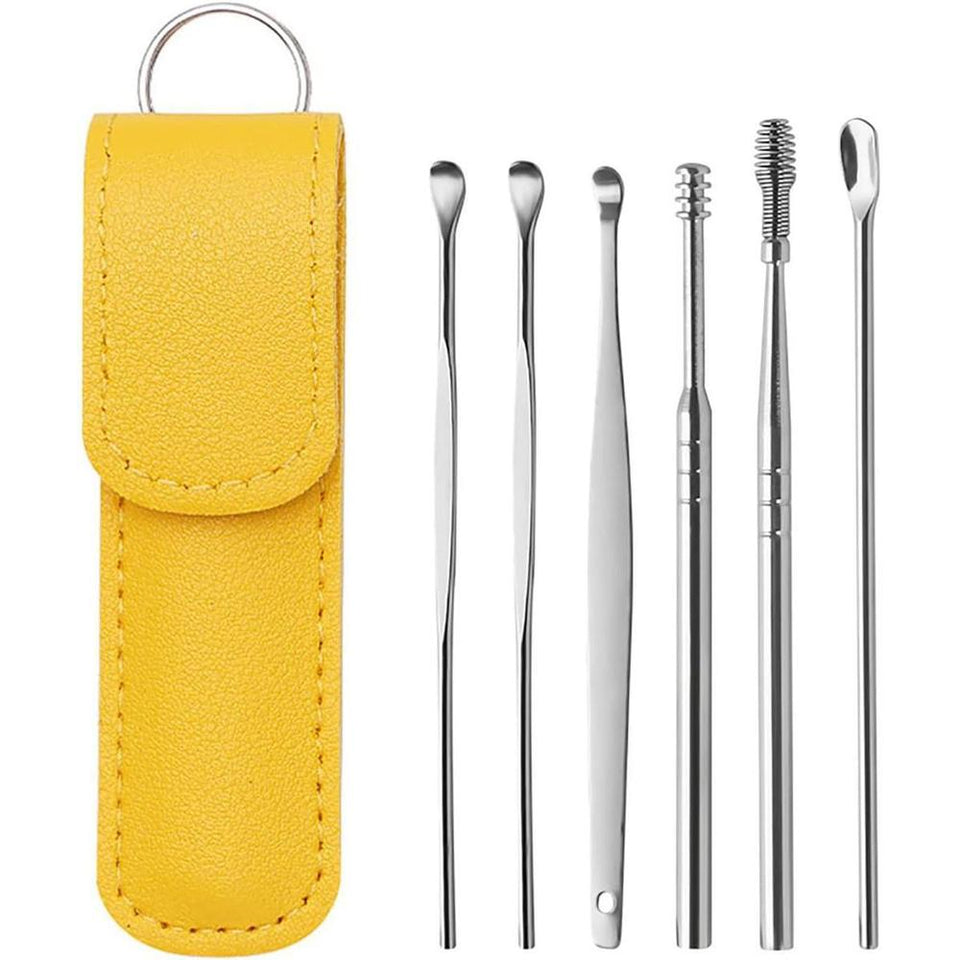 Ear Wax Cleaning Stainless steel tool Kit 6 Pcs