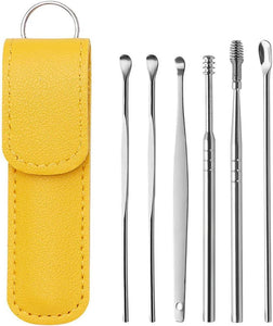 Ear Wax Cleaning Stainless steel tool Kit 6 Pcs