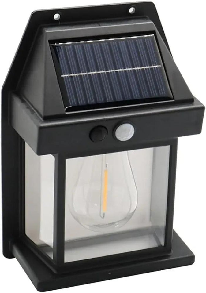 Motion Sensor Solar Sensor Lamp - Black Outdoor Lighting Solution