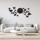 Butterfly Laminated Wall Clock With Backlight for Home & Office decoration