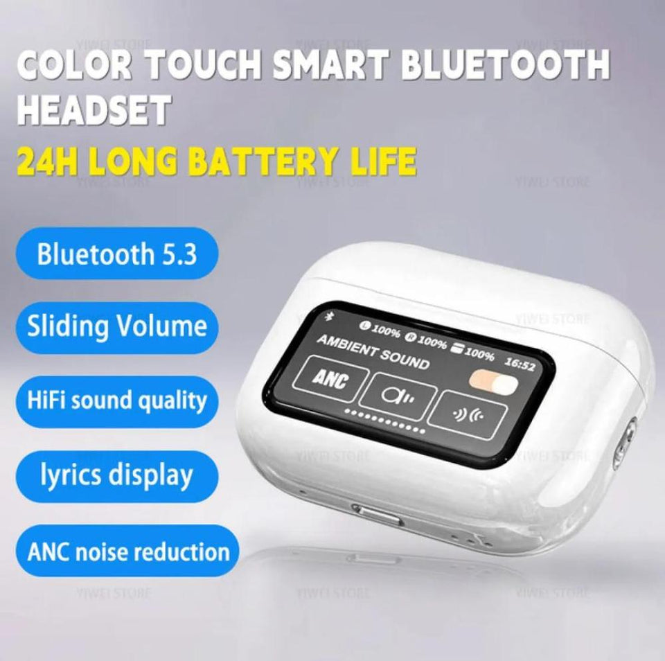 Earbuds Noise-Cancelling with Smart Touch LED