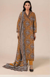 3 Pcs Women's Unstitched Printed Suit