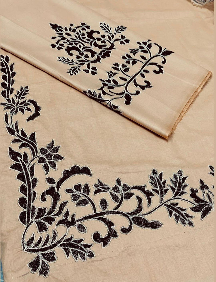 2 Pc Women's Unstitched Embroidered Suit
