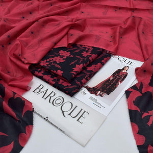 3 Pcs Women's Unstitched Printed Suit