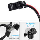 MJ33 13" RGB LED Ring Light – Multi-Color Rainbow & Off-White Light with Phone Clip (Without Stand)