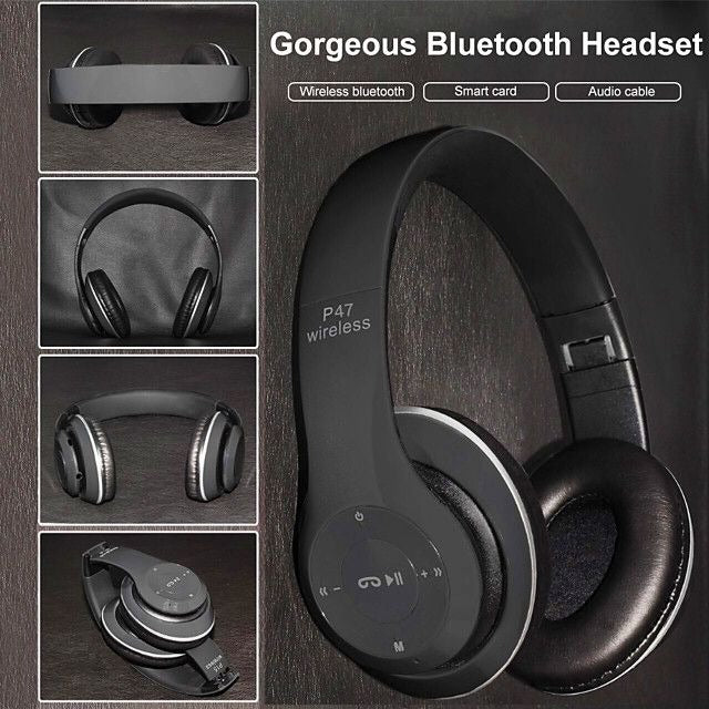 P47 Wireless Bluetooth Foldable Headset | 5-Hour Playtime | Crystal Clear Sound | Bluetooth 5.0 – Enhanced Audio Experience