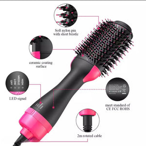 3 in 1 Hot Air Brush & Hair Curler Straightener