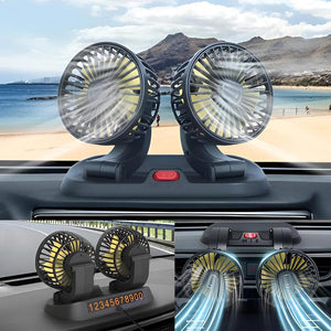 Dashboard Cooling Dual Head Fan